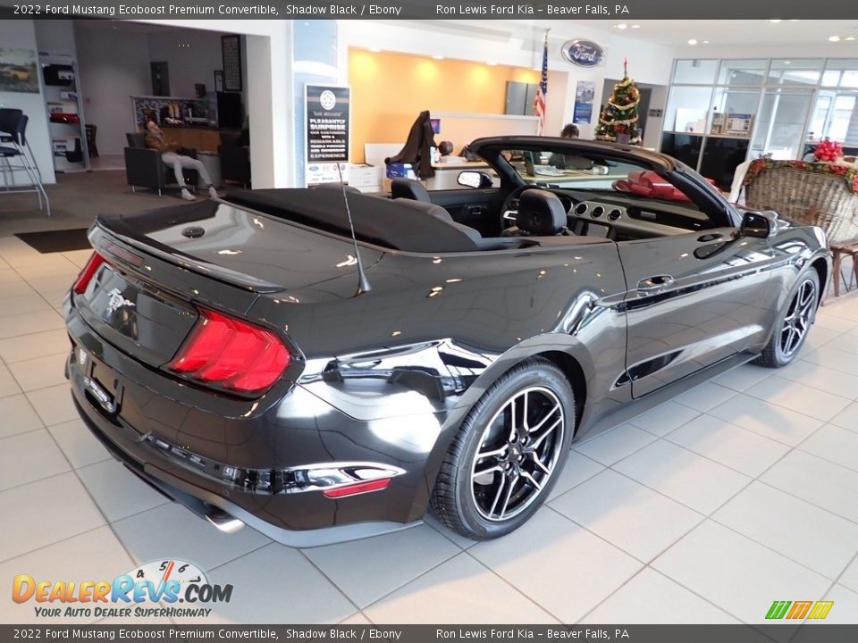 2022 Ford Mustang Ecoboost Premium Convertible Shadow Black / Ebony Photo #5