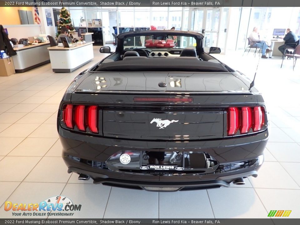 2022 Ford Mustang Ecoboost Premium Convertible Shadow Black / Ebony Photo #6