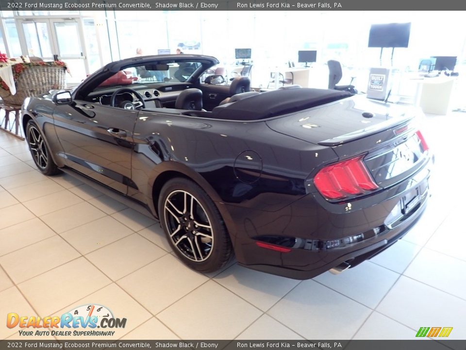 2022 Ford Mustang Ecoboost Premium Convertible Shadow Black / Ebony Photo #7