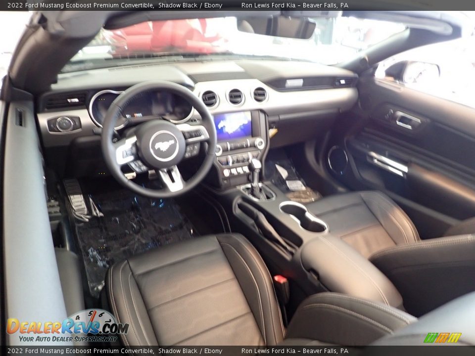2022 Ford Mustang Ecoboost Premium Convertible Shadow Black / Ebony Photo #14