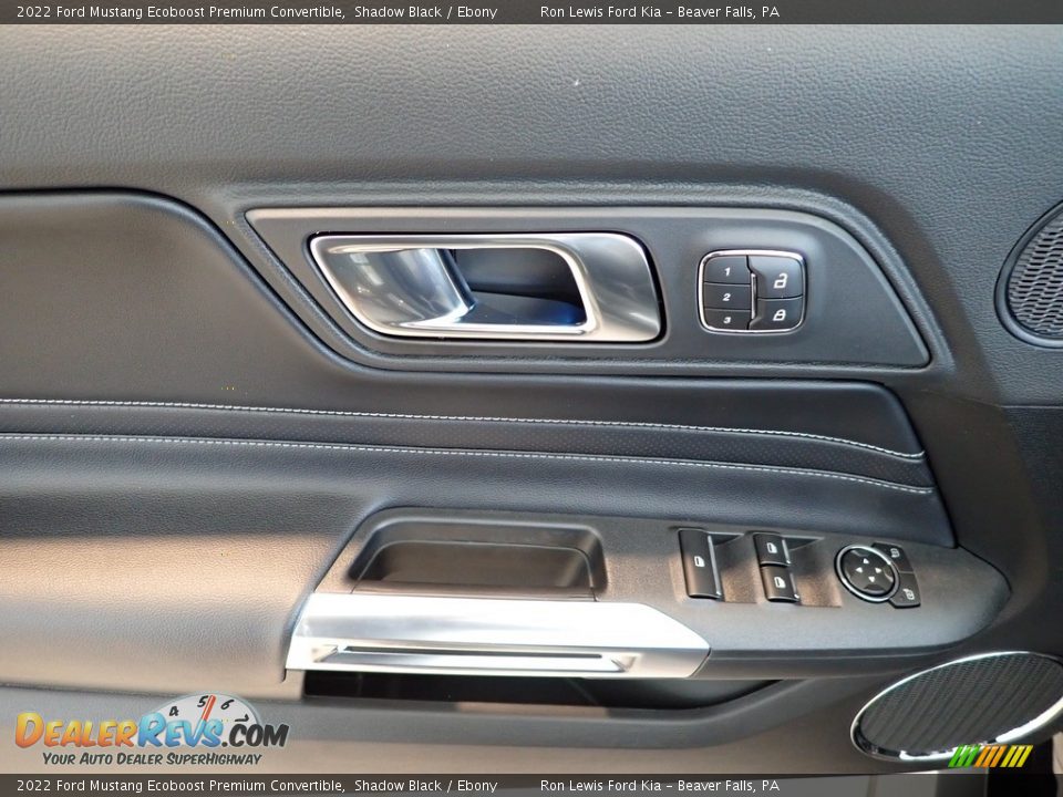 2022 Ford Mustang Ecoboost Premium Convertible Shadow Black / Ebony Photo #16