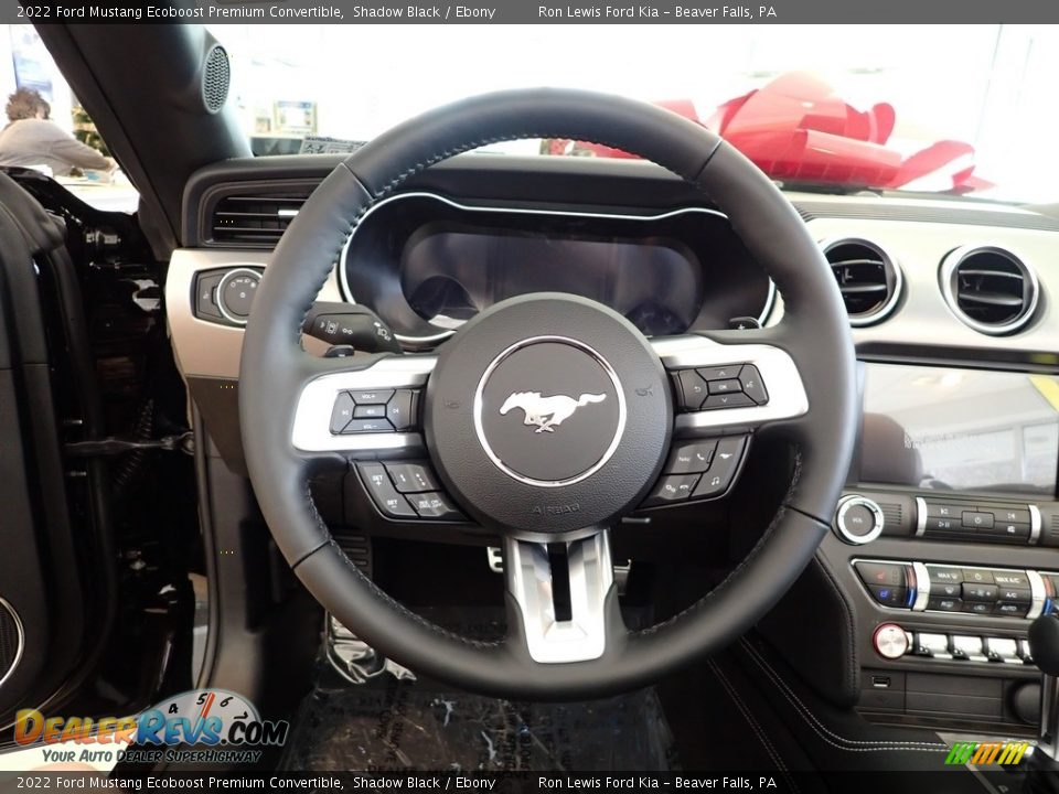 2022 Ford Mustang Ecoboost Premium Convertible Shadow Black / Ebony Photo #21