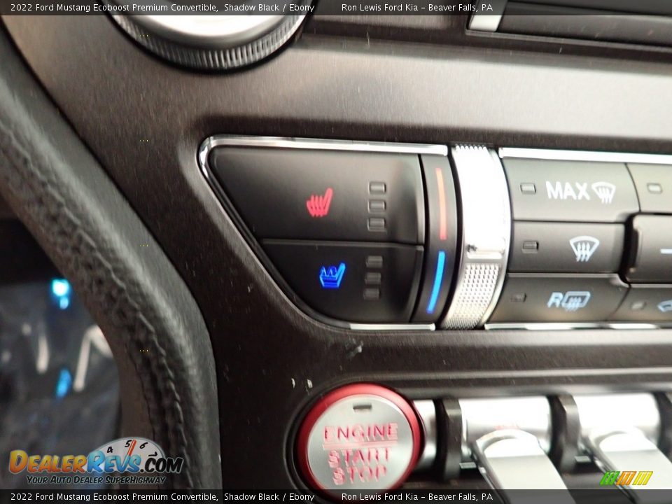 2022 Ford Mustang Ecoboost Premium Convertible Shadow Black / Ebony Photo #22