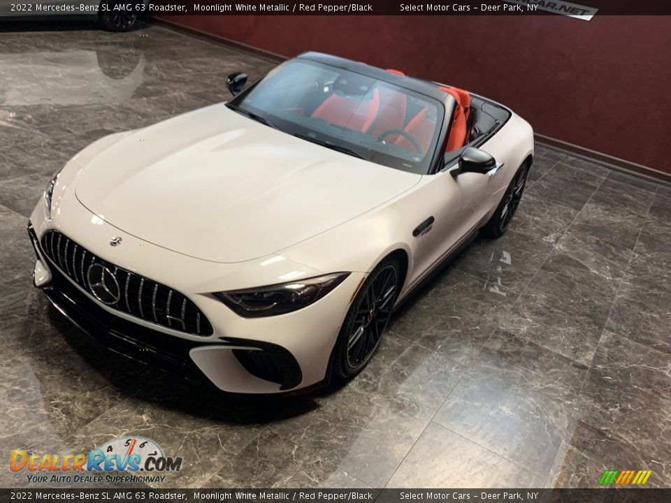 2022 Mercedes-Benz SL AMG 63 Roadster Moonlight White Metallic / Red Pepper/Black Photo #8