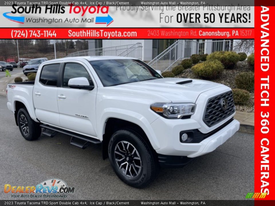 2023 Toyota Tacoma TRD Sport Double Cab 4x4 Ice Cap / Black/Cement Photo #1