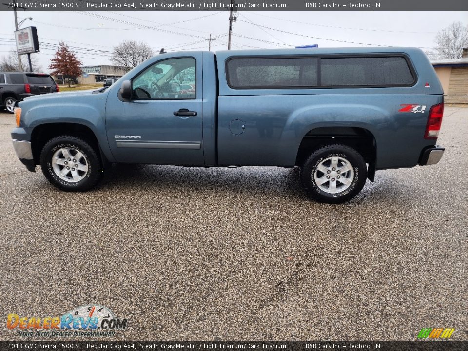 2013 GMC Sierra 1500 SLE Regular Cab 4x4 Stealth Gray Metallic / Light Titanium/Dark Titanium Photo #2