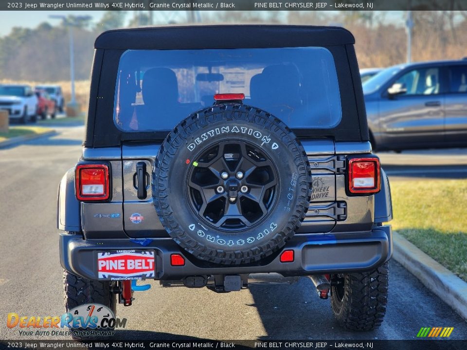 2023 Jeep Wrangler Unlimited Willys 4XE Hybrid Granite Crystal Metallic / Black Photo #6