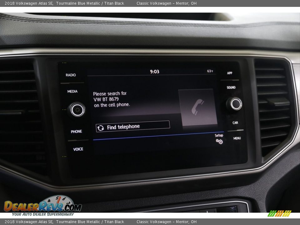 2018 Volkswagen Atlas SE Tourmaline Blue Metallic / Titan Black Photo #11
