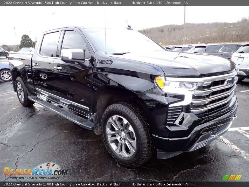 2022 Chevrolet Silverado 1500 High Country Crew Cab 4x4 Black / Jet Black Photo #9