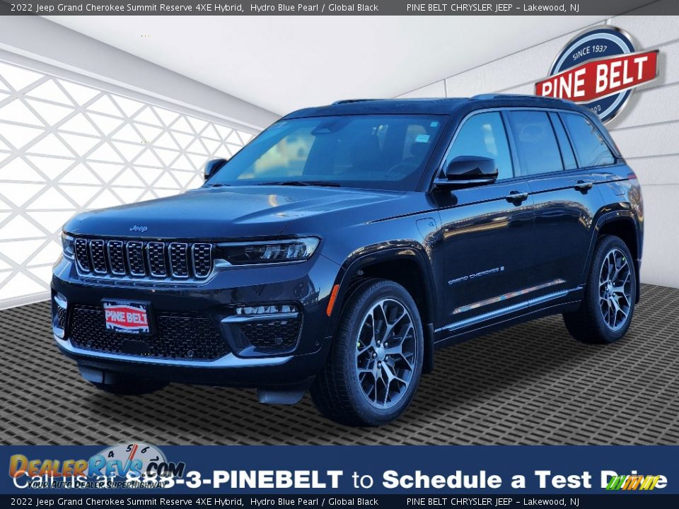 2022 Jeep Grand Cherokee Summit Reserve 4XE Hybrid Hydro Blue Pearl / Global Black Photo #1