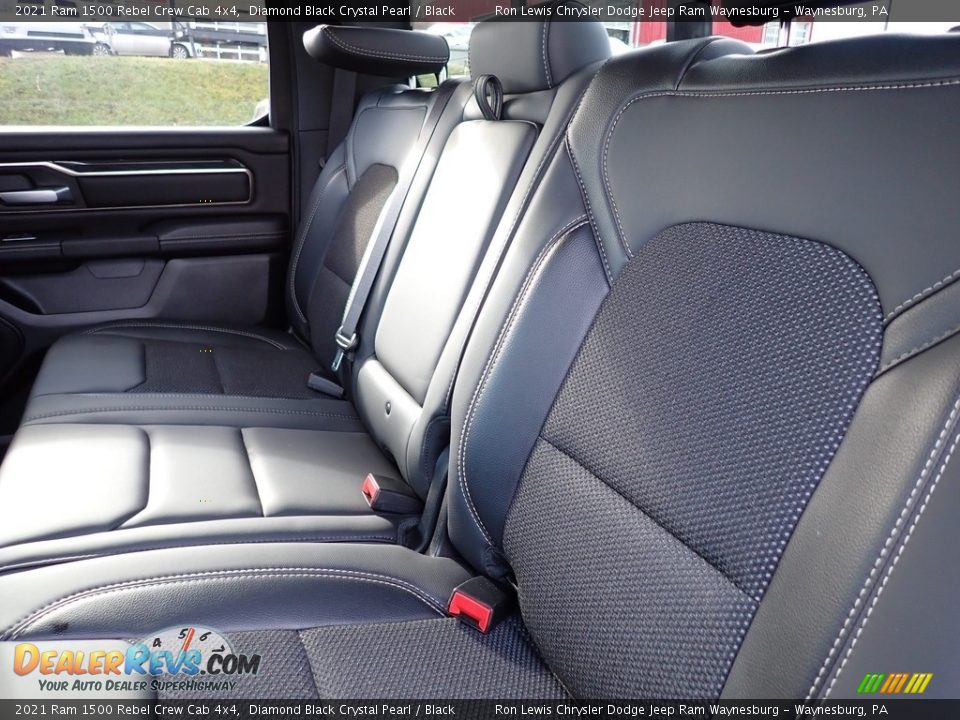 Rear Seat of 2021 Ram 1500 Rebel Crew Cab 4x4 Photo #12