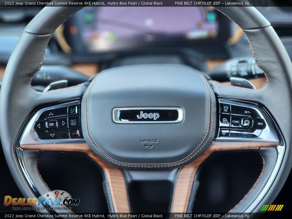 2022 Jeep Grand Cherokee Summit Reserve 4XE Hybrid Steering Wheel Photo #12