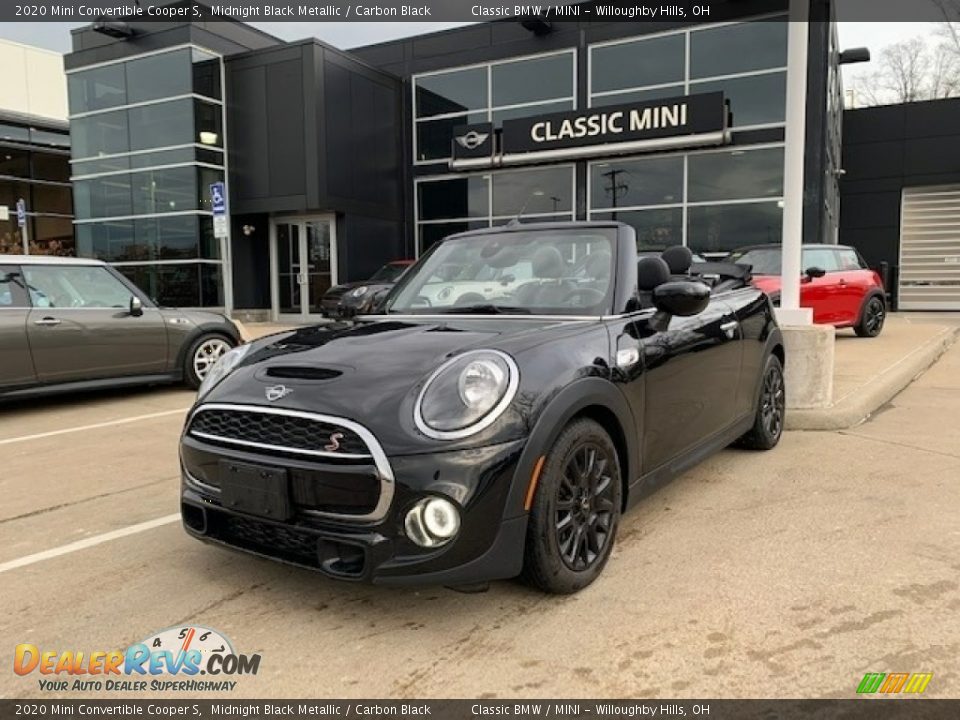 2020 Mini Convertible Cooper S Midnight Black Metallic / Carbon Black Photo #1