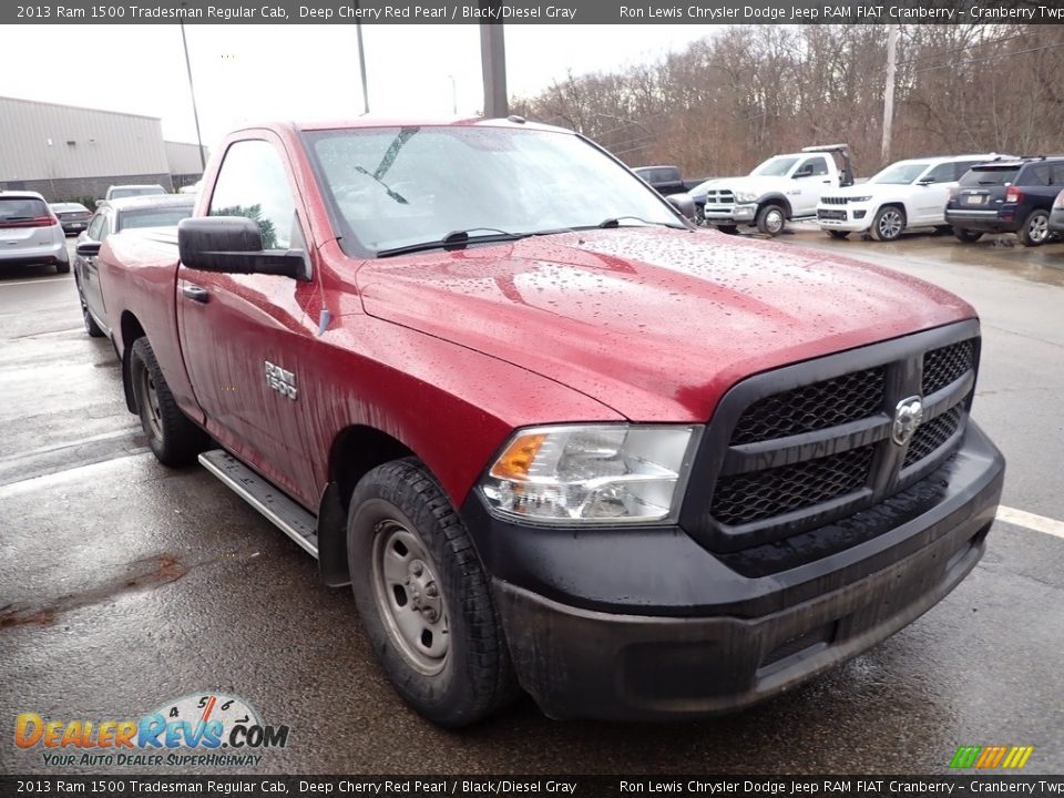 2013 Ram 1500 Tradesman Regular Cab Deep Cherry Red Pearl / Black/Diesel Gray Photo #3