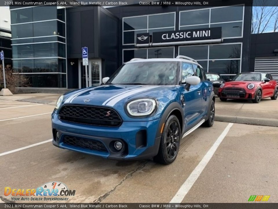 2021 Mini Countryman Cooper S All4 Island Blue Metallic / Carbon Black Photo #1