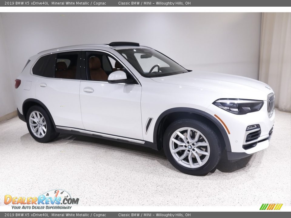 2019 BMW X5 xDrive40i Mineral White Metallic / Cognac Photo #1