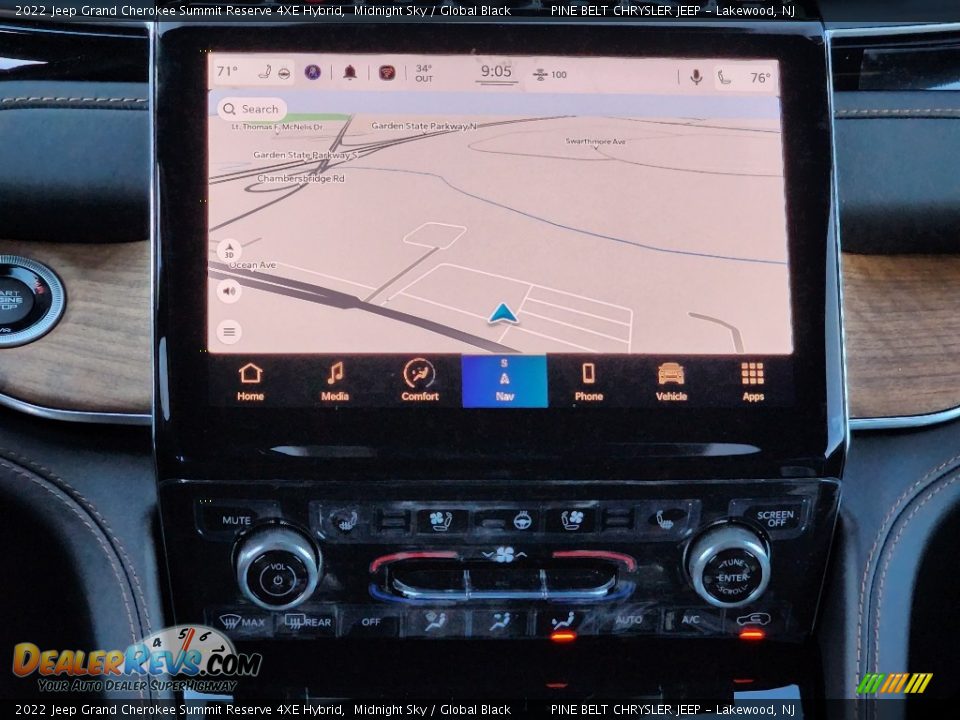 Navigation of 2022 Jeep Grand Cherokee Summit Reserve 4XE Hybrid Photo #15