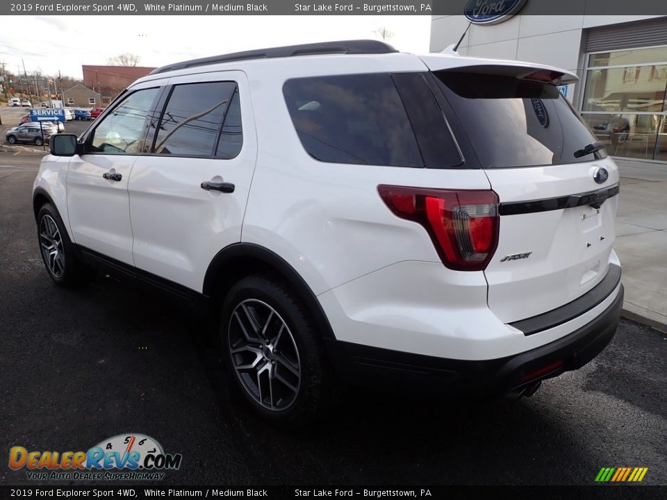 2019 Ford Explorer Sport 4WD White Platinum / Medium Black Photo #3