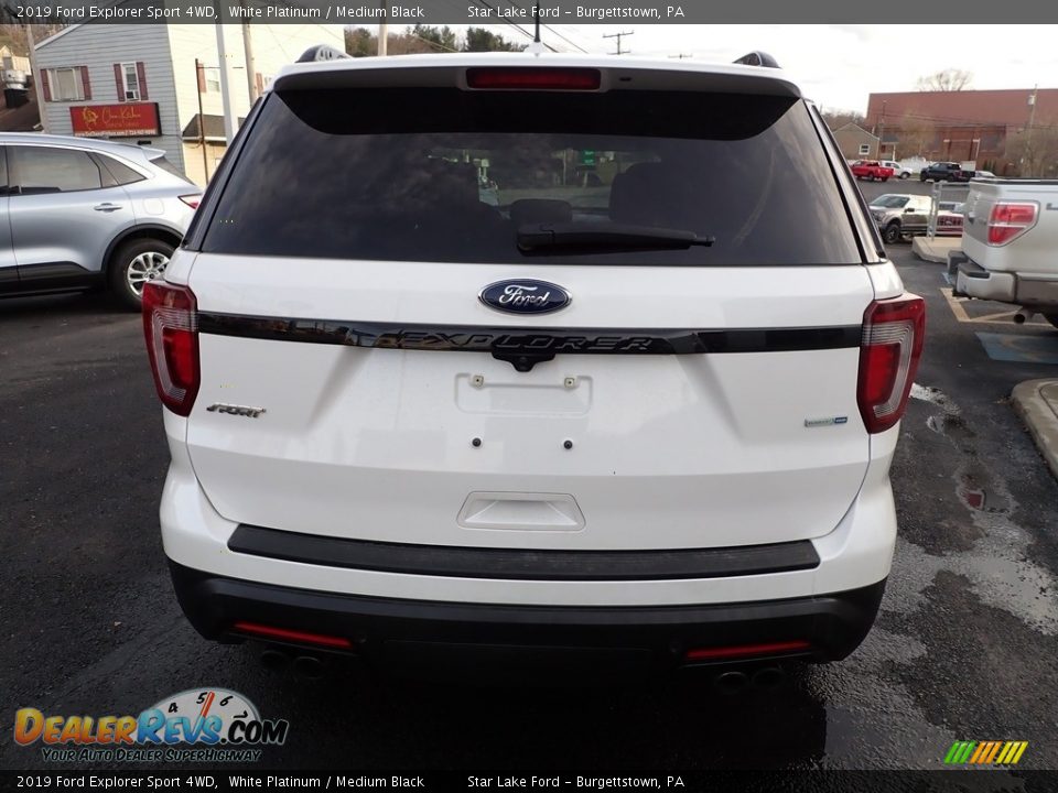 2019 Ford Explorer Sport 4WD White Platinum / Medium Black Photo #4