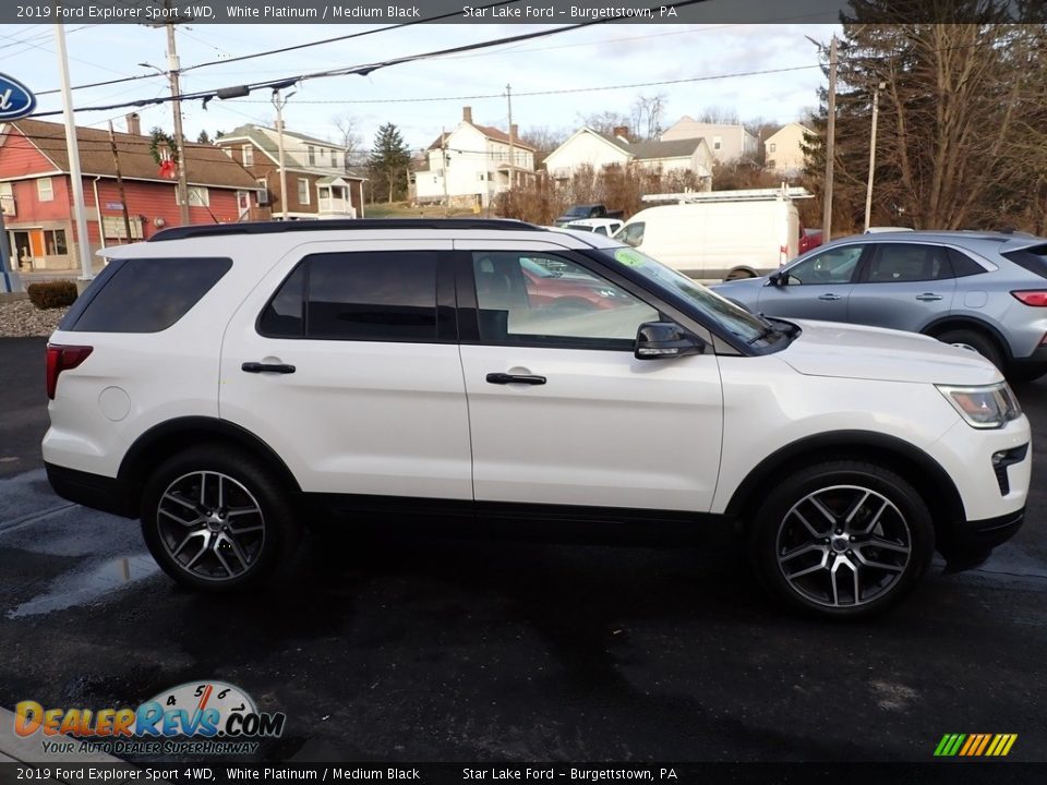 2019 Ford Explorer Sport 4WD White Platinum / Medium Black Photo #6