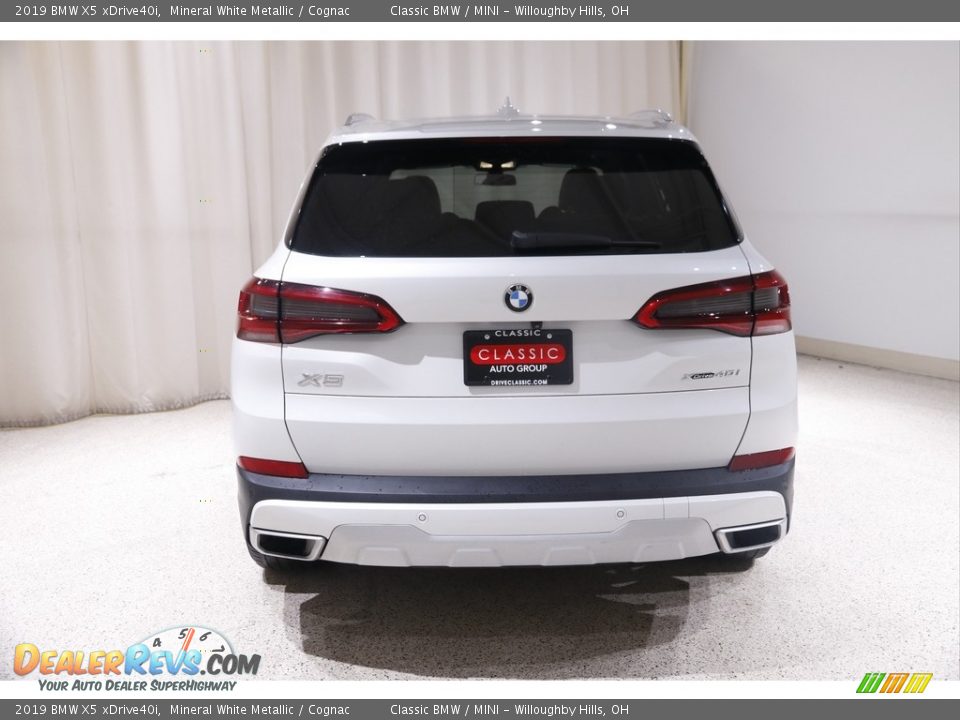 2019 BMW X5 xDrive40i Mineral White Metallic / Cognac Photo #21