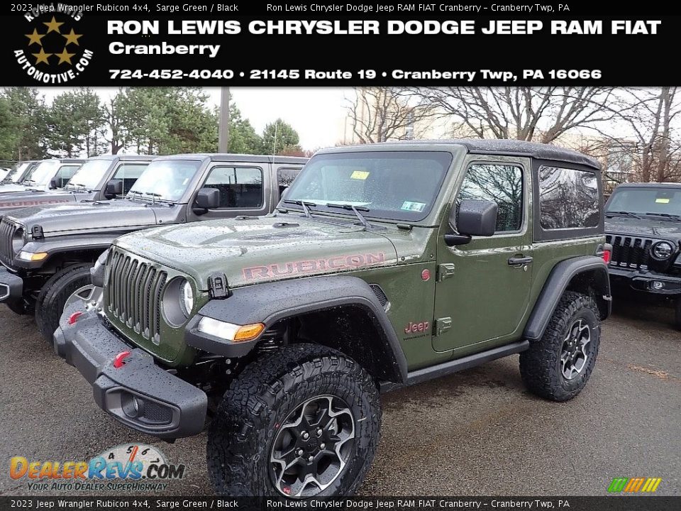 2023 Jeep Wrangler Rubicon 4x4 Sarge Green / Black Photo #1