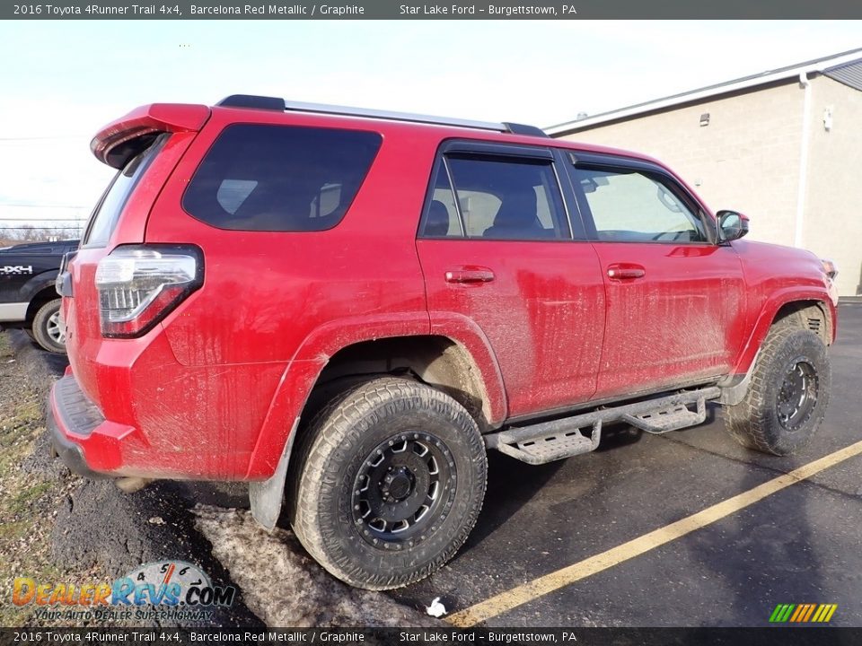 2016 Toyota 4Runner Trail 4x4 Barcelona Red Metallic / Graphite Photo #4