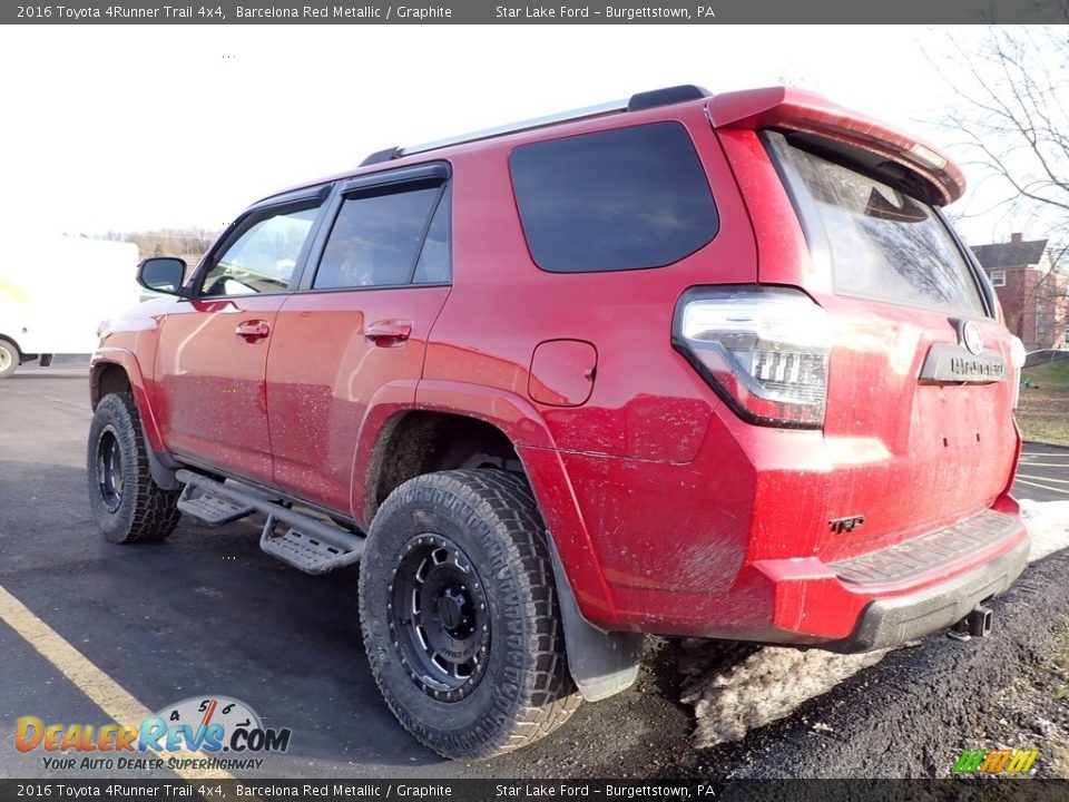 2016 Toyota 4Runner Trail 4x4 Barcelona Red Metallic / Graphite Photo #5