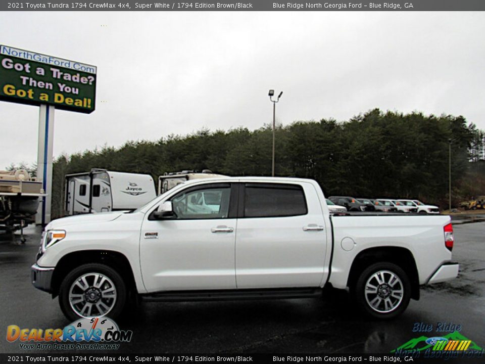 2021 Toyota Tundra 1794 CrewMax 4x4 Super White / 1794 Edition Brown/Black Photo #2