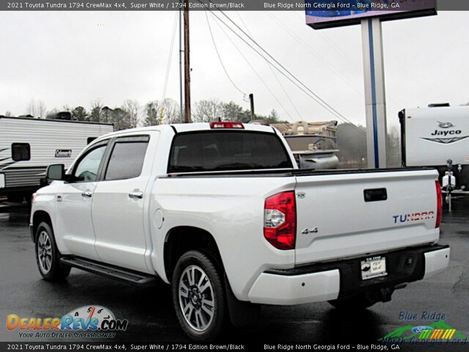 2021 Toyota Tundra 1794 CrewMax 4x4 Super White / 1794 Edition Brown/Black Photo #3