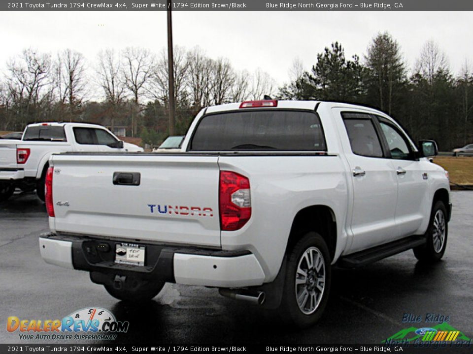 2021 Toyota Tundra 1794 CrewMax 4x4 Super White / 1794 Edition Brown/Black Photo #5