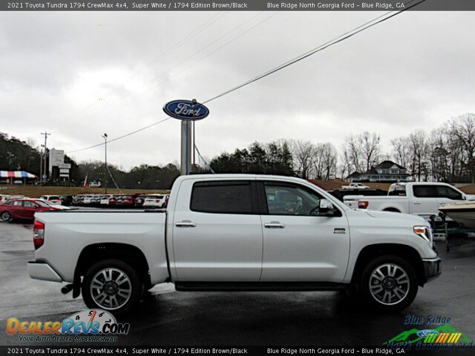 2021 Toyota Tundra 1794 CrewMax 4x4 Super White / 1794 Edition Brown/Black Photo #6