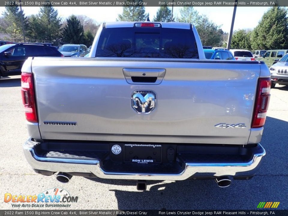 2022 Ram 1500 Big Horn Crew Cab 4x4 Billet Silver Metallic / Black/Diesel Gray Photo #4