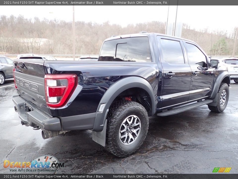 2021 Ford F150 SVT Raptor SuperCrew 4x4 Antimatter Blue / Black Photo #7