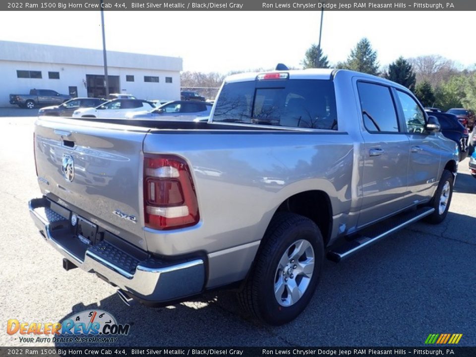 2022 Ram 1500 Big Horn Crew Cab 4x4 Billet Silver Metallic / Black/Diesel Gray Photo #5