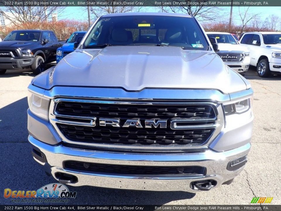 2022 Ram 1500 Big Horn Crew Cab 4x4 Billet Silver Metallic / Black/Diesel Gray Photo #8