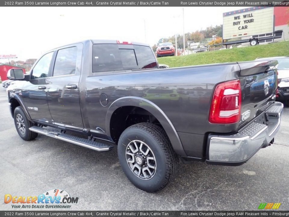 2022 Ram 3500 Laramie Longhorn Crew Cab 4x4 Granite Crystal Metallic / Black/Cattle Tan Photo #3