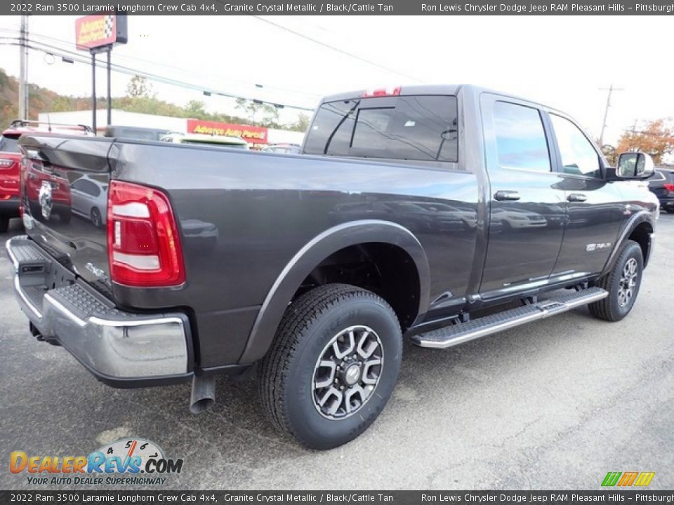 2022 Ram 3500 Laramie Longhorn Crew Cab 4x4 Granite Crystal Metallic / Black/Cattle Tan Photo #5