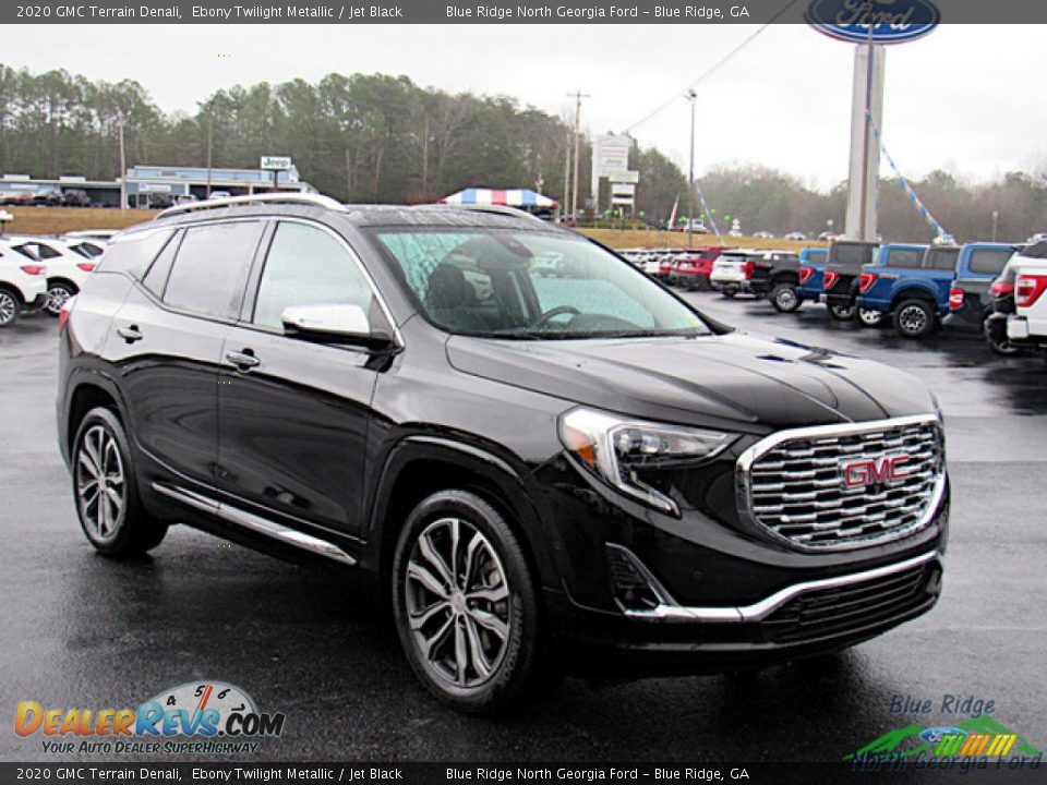 2020 GMC Terrain Denali Ebony Twilight Metallic / Jet Black Photo #7