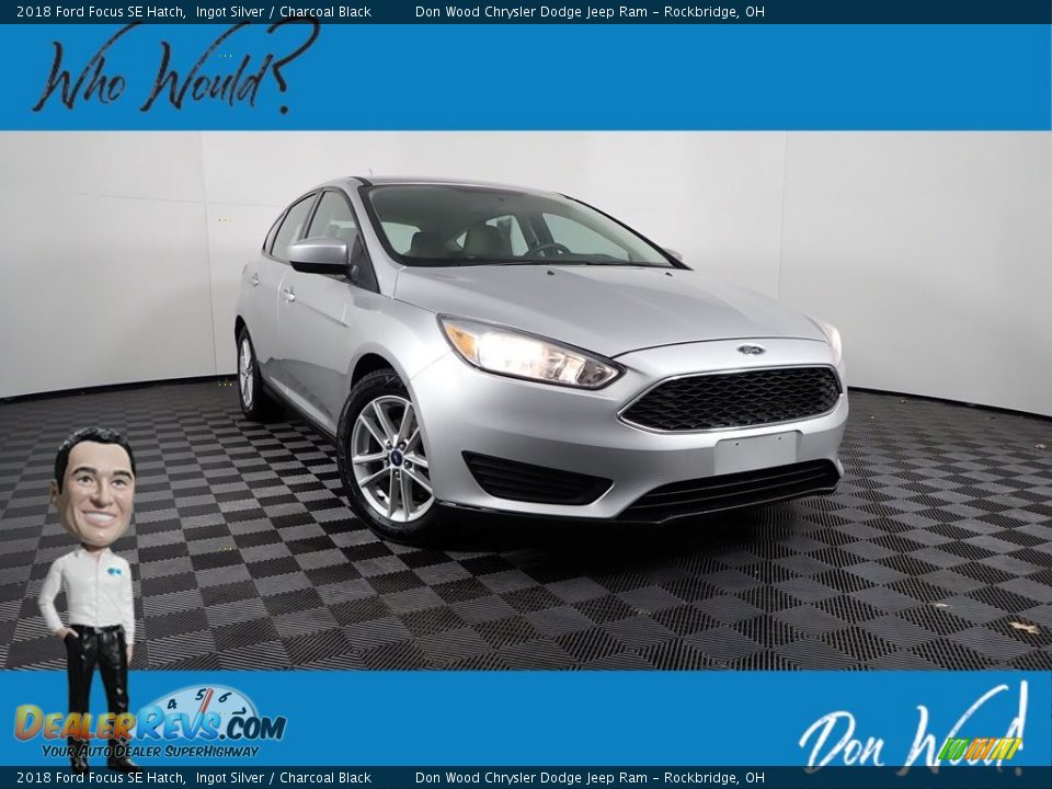 2018 Ford Focus SE Hatch Ingot Silver / Charcoal Black Photo #1