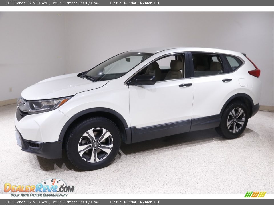 2017 Honda CR-V LX AWD White Diamond Pearl / Gray Photo #3