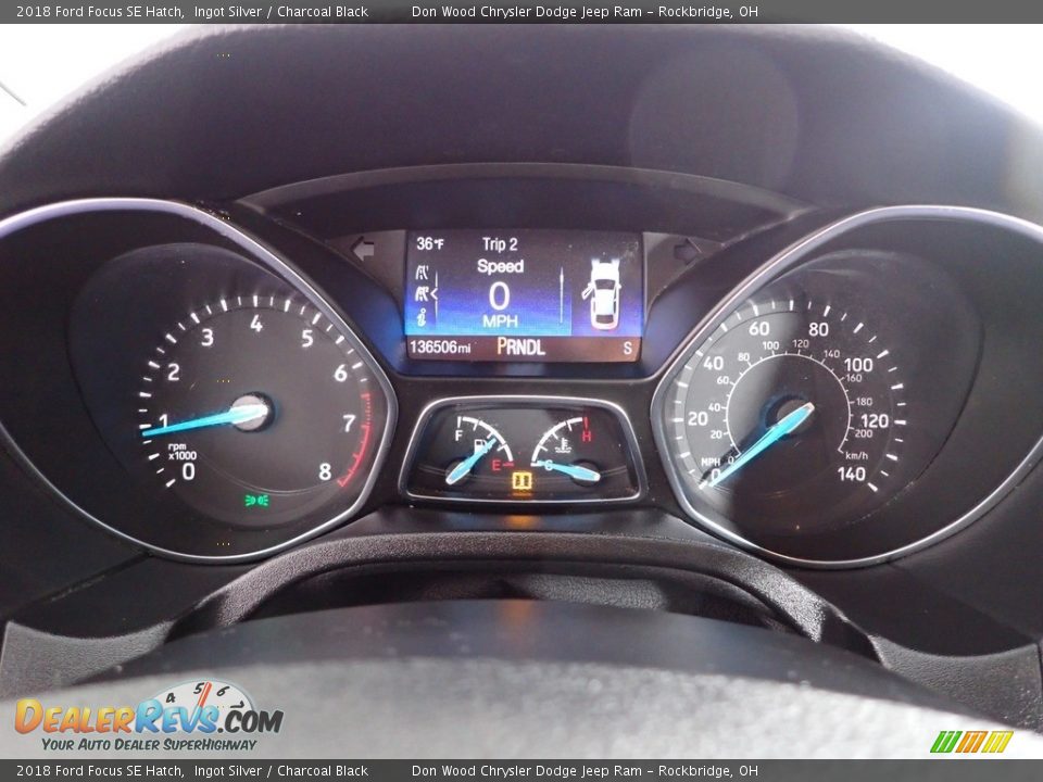 2018 Ford Focus SE Hatch Ingot Silver / Charcoal Black Photo #17