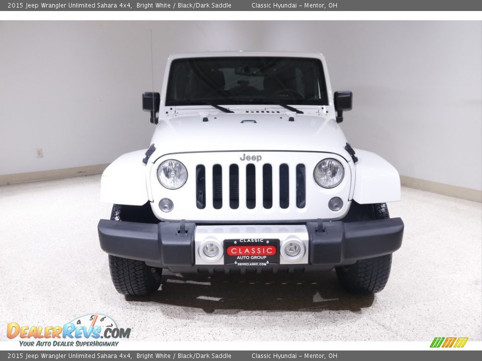 2015 Jeep Wrangler Unlimited Sahara 4x4 Bright White / Black/Dark Saddle Photo #2