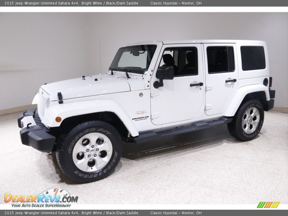 2015 Jeep Wrangler Unlimited Sahara 4x4 Bright White / Black/Dark Saddle Photo #3