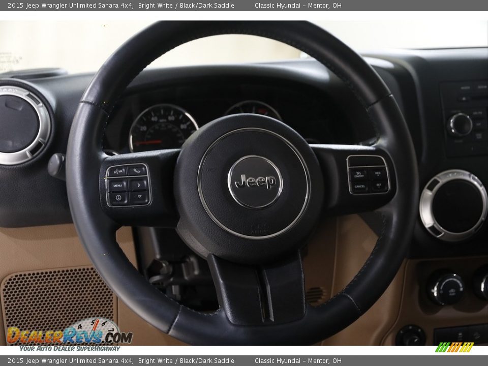 2015 Jeep Wrangler Unlimited Sahara 4x4 Bright White / Black/Dark Saddle Photo #7