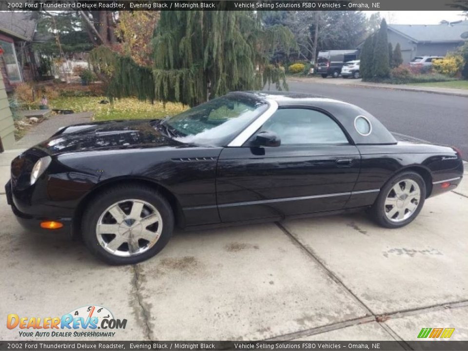 2002 Ford Thunderbird Deluxe Roadster Evening Black / Midnight Black Photo #1