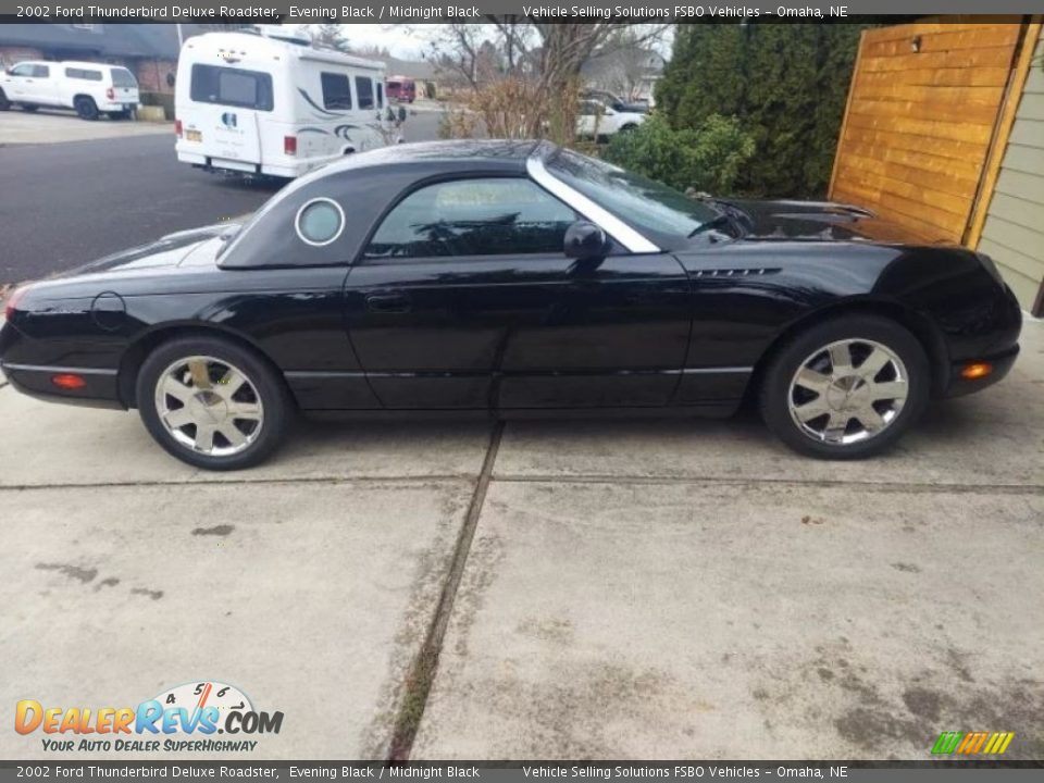 2002 Ford Thunderbird Deluxe Roadster Evening Black / Midnight Black Photo #2