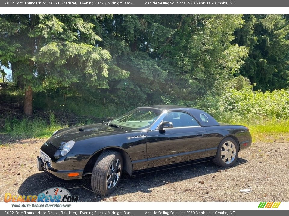 2002 Ford Thunderbird Deluxe Roadster Evening Black / Midnight Black Photo #10