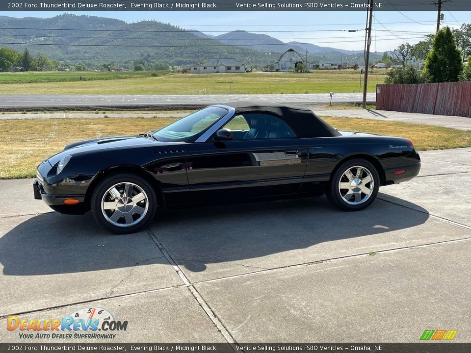 2002 Ford Thunderbird Deluxe Roadster Evening Black / Midnight Black Photo #11