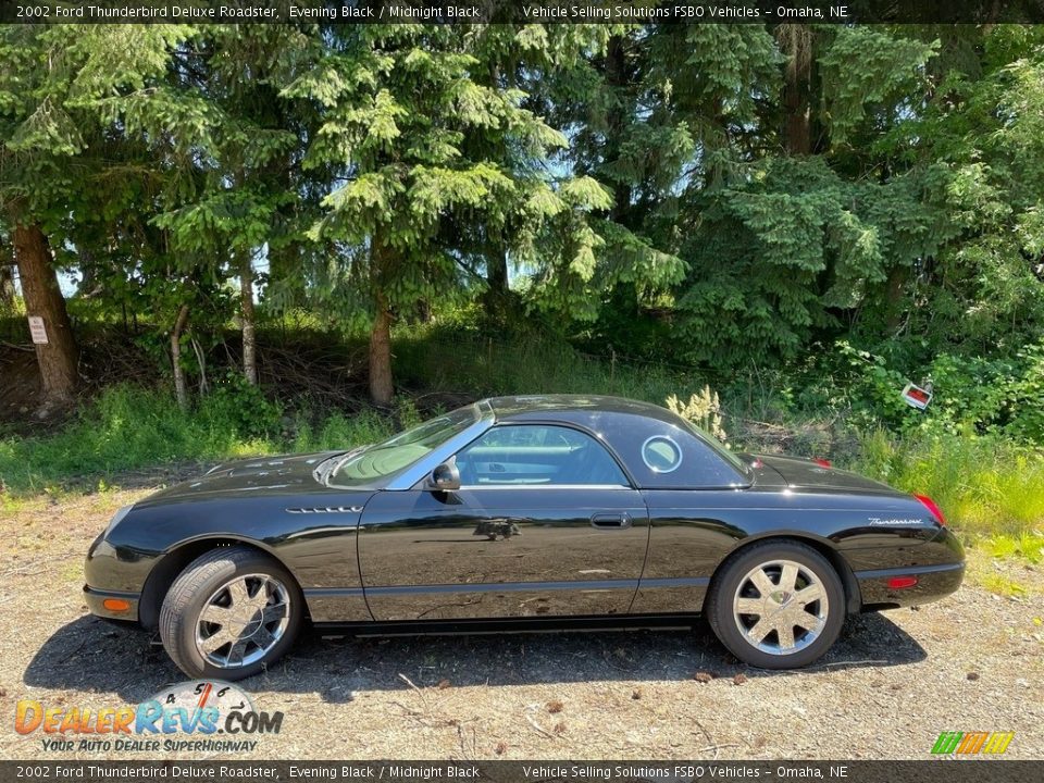 2002 Ford Thunderbird Deluxe Roadster Evening Black / Midnight Black Photo #14